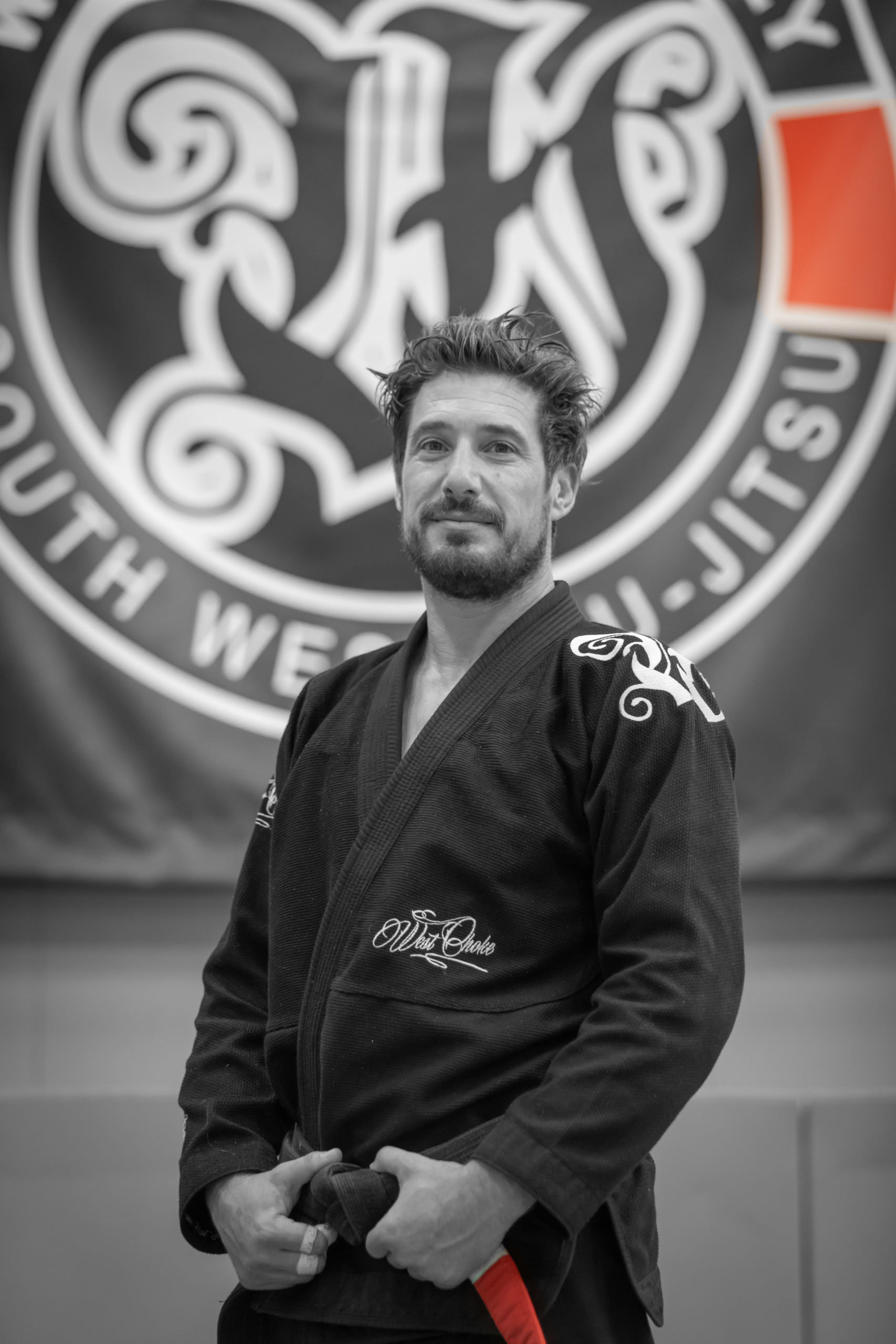 Portrait de Charlie Piccolo, instructeur en jiu jitsu brésilien pour la West Choke Family.